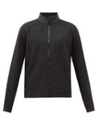 Sease - Maestrale High-neck Zipped Wool Sweatshirt - Mens - Black