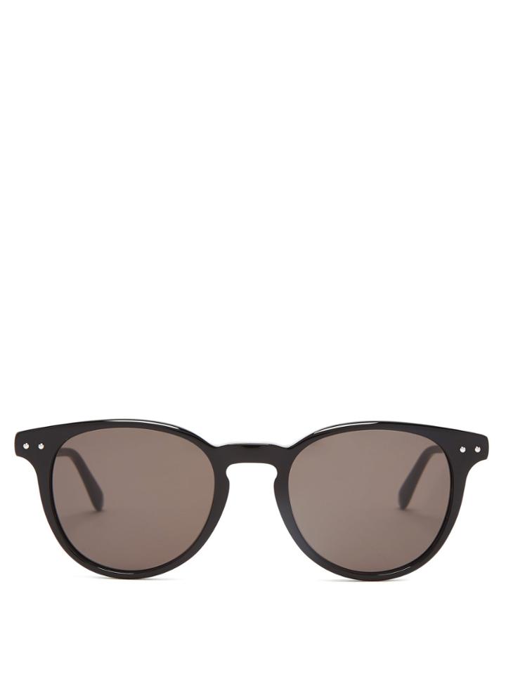 Bottega Veneta Intrecciato Round-frame Acetate Sunglasses