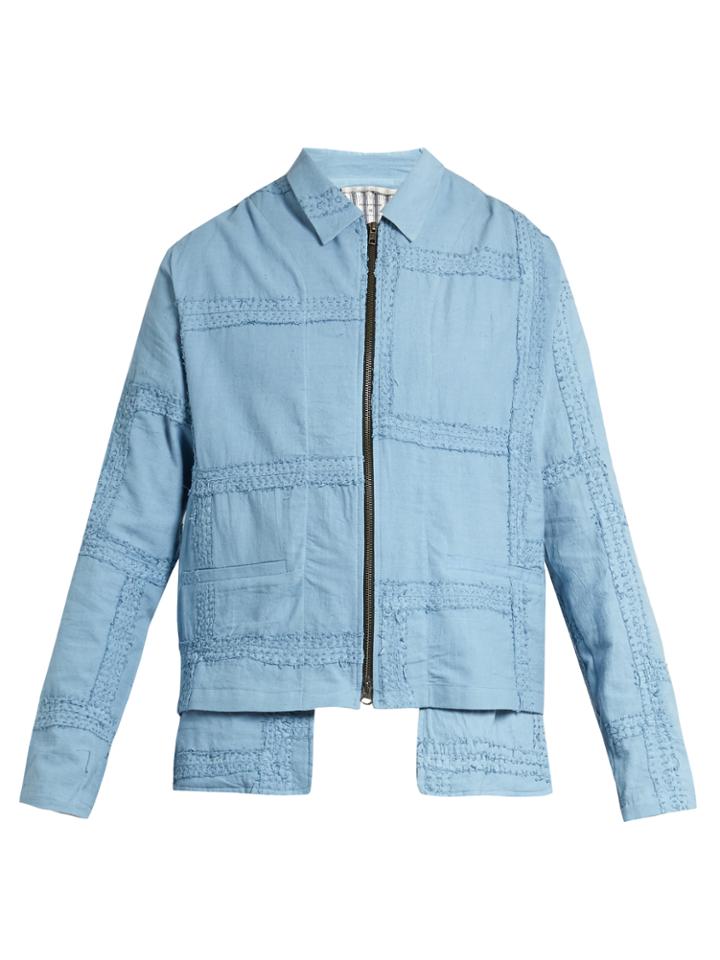 By Walid Julien Embroidered-panel Cotton Jacket