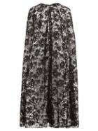 Matchesfashion.com Prada - Arm Slit Chantilly Lace Cape - Womens - Black