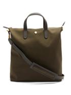Matchesfashion.com Mismo - Shopper Canvas & Leather Tote Bag - Mens - Dark Brown