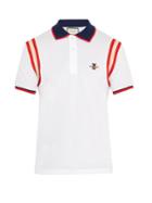 Gucci Bee-embroidered Stretch-cotton Piqu Polo Shirt