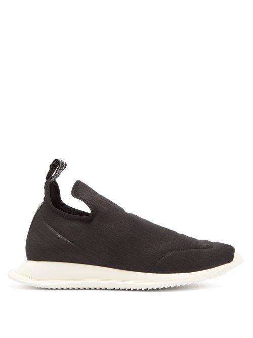 Matchesfashion.com Rick Owens Drkshdw - New Runner Cotton Blend Slip On Trainers - Mens - Black