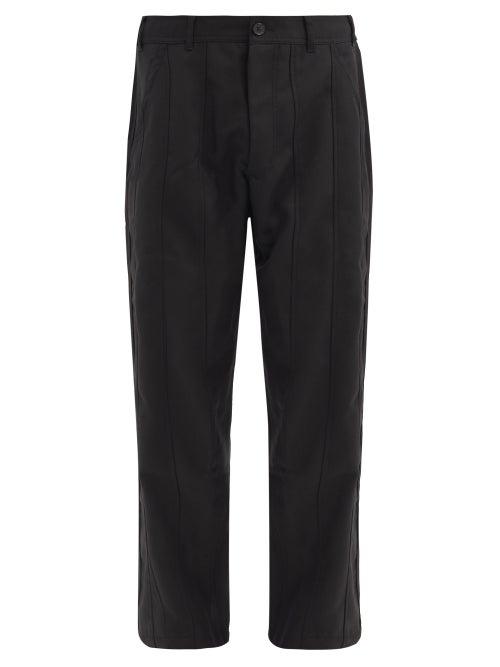 Matchesfashion.com Comme Des Garons Shirt - Panelled Gabardine Trousers - Mens - Black