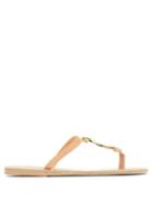 Matchesfashion.com Ancient Greek Sandals - Aten Gold-bar Leather Slides - Womens - Tan Gold