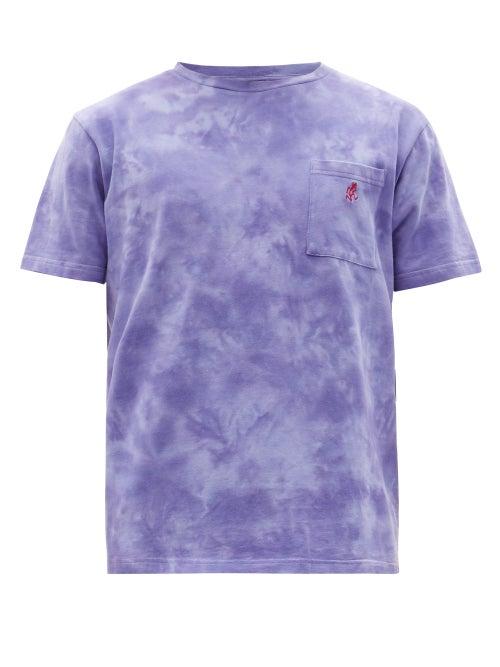 Matchesfashion.com Gramicci - One Point Tie-dye Cotton-jersey T-shirt - Mens - Purple