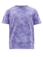 Matchesfashion.com Gramicci - One Point Tie-dye Cotton-jersey T-shirt - Mens - Purple
