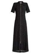 Raey Zip-front Speckle-crepe Dress