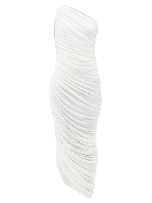 Norma Kamali - Diana Asymmetric Jersey Maxi Dress - Womens - White
