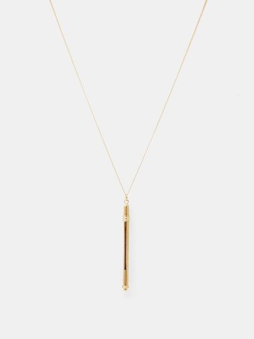 Saint Laurent - Stirrer-pendant Necklace - Womens - Yellow Gold