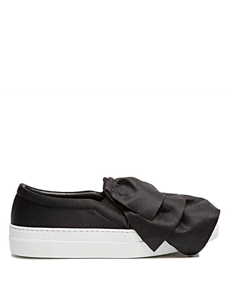 Joshua Sanders Frill Satin Slip-on Trainers