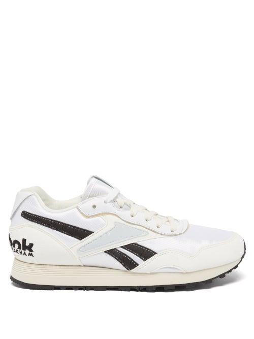 Reebok X Victoria Beckham - Rapide Suede-trim Mesh Trainers - Womens - White/blue