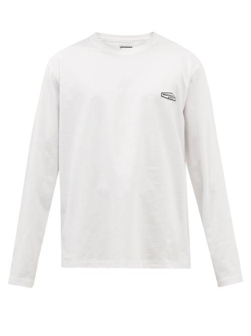 Wooyoungmi - Logo-print Long-sleeve Cotton-jersey T-shirt - Mens - White