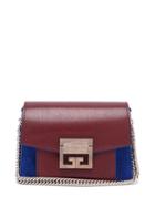 Matchesfashion.com Givenchy - Gv3 Small Suede And Leather Cross Body Bag - Womens - Burgundy Multi