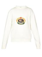 Matchesfashion.com Burberry - Unisex Crest Logo Embroidered Sweatshirt - Mens - Cream