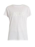 Matchesfashion.com Lndr - Lndr Logo Print Cotton Performance T Shirt - Womens - White