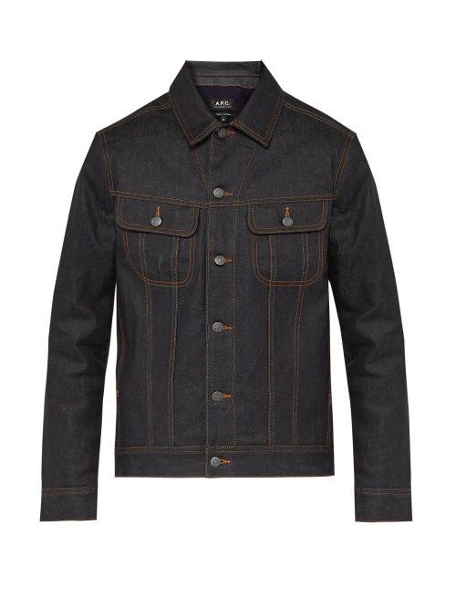 Matchesfashion.com A.p.c. - Rick Padded Waxed Denim Jacket - Mens - Indigo