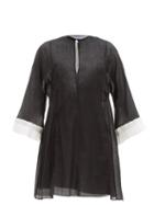 Matchesfashion.com Thierry Colson - Rachel Cotton-blend Kaftan - Womens - Black