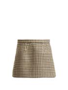Redvalentino Houndstooth Wool-blend Mini Skirt