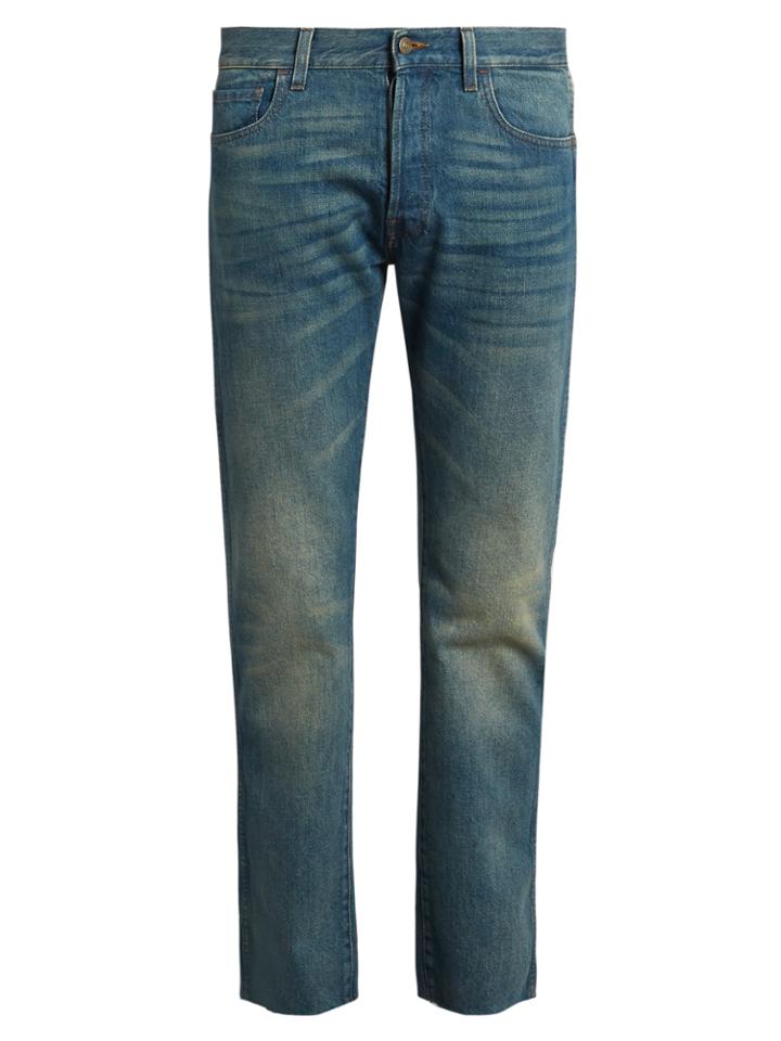 Gucci Back-embroidered Slim-fit Jeans