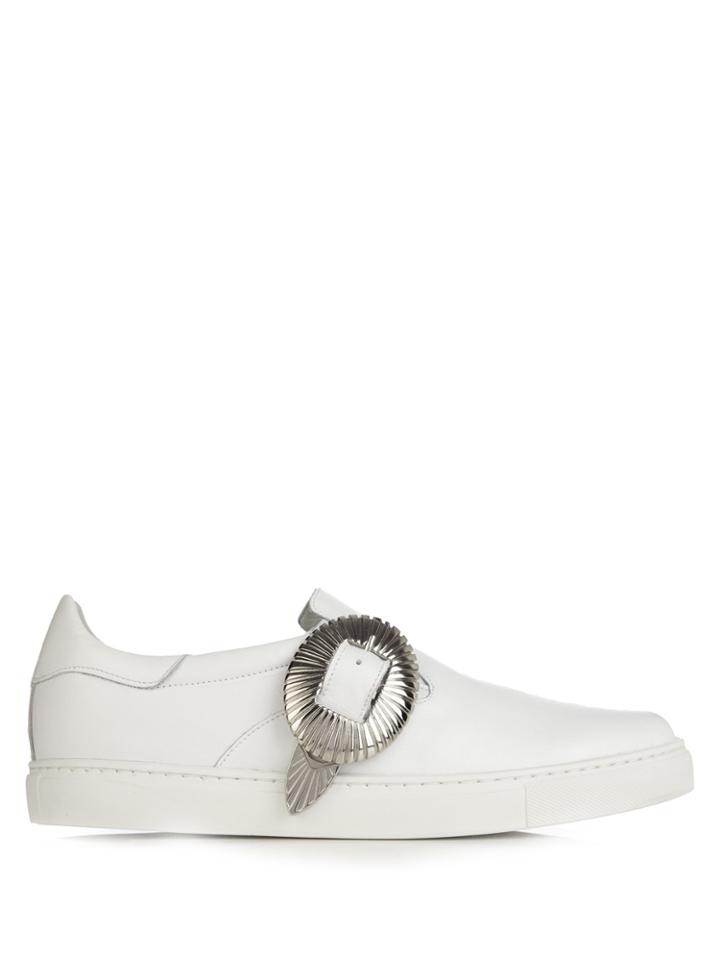 Toga Buckle Low-top Leather Trainers