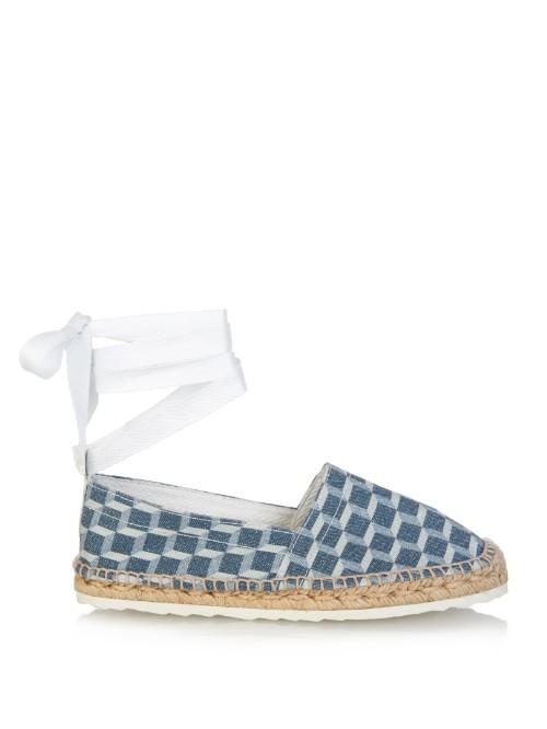 Pierre Hardy Cube-print Denim Espadrilles