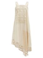 Matchesfashion.com By Walid - Maggy Upcycled-lace Cotton Dress - Womens - Beige