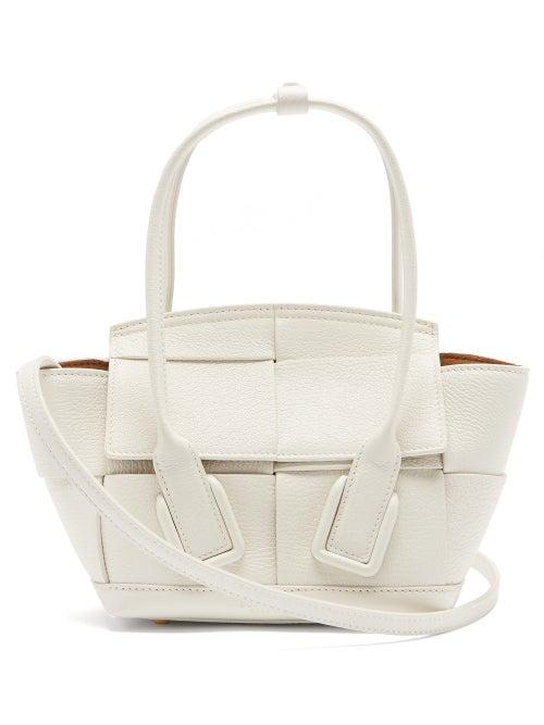 Matchesfashion.com Bottega Veneta - Arco Maxi-intrecciato Mini Bag - Womens - White