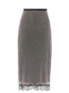 Matchesfashion.com Christopher Kane - Crystal-chainmail Lace-trimmed Wrap Skirt - Womens - Silver