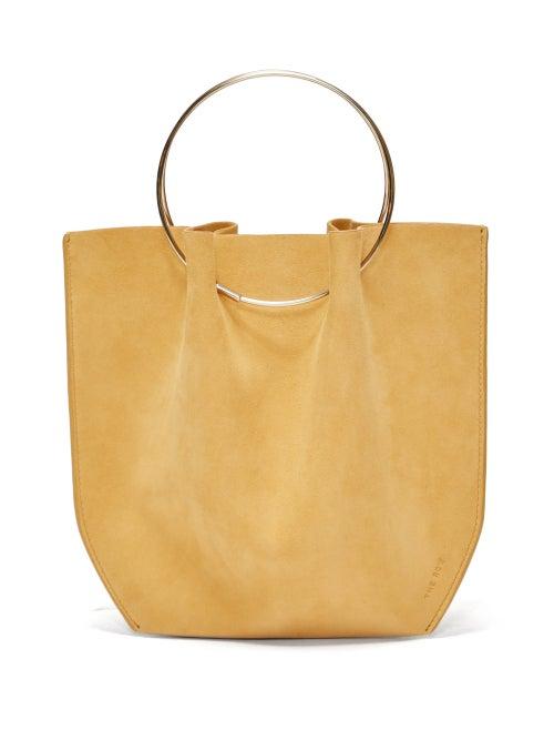 Matchesfashion.com The Row - Flat Micro Ring-handle Suede Bag - Womens - Nude