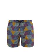 Matchesfashion.com Missoni Mare - Triangle Print Swim Shorts - Mens - Blue Multi