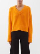 Lisa Yang - Aletta V-neck Cashmere Sweater - Womens - Light Orange
