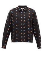 Ymc - Bowie Floral-embroidered Twill Shirt - Mens - Black Multi