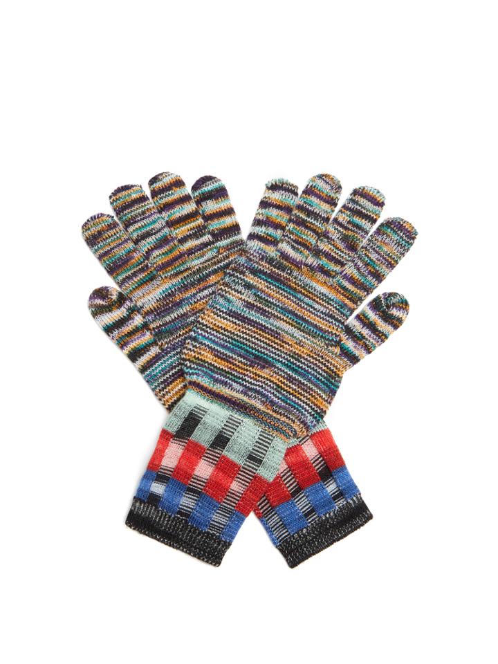 Missoni Multi-knit Wool-blend Gloves