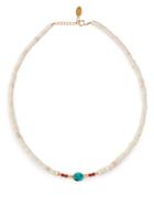 Matchesfashion.com Elise Tsikis - Elyes Magnesite & 18kt Gold Plated Necklace - Womens - Red