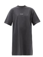 Matchesfashion.com Acne Studios - Erin Logo-print Cotton-jersey T-shirt Dress - Womens - Black