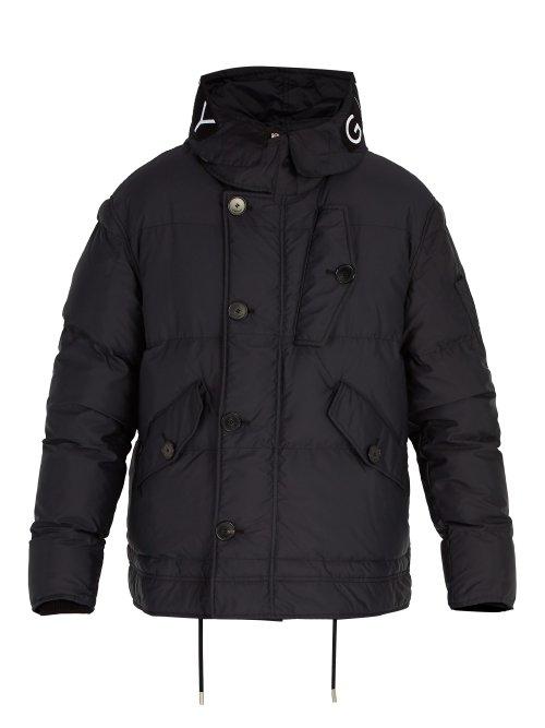 Matchesfashion.com Givenchy - Logo Embroidered Hooded Technical Parka - Mens - Black