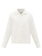 S.s. Daley - Felix Crochet-collar Cotton-voile Shirt - Mens - Cream