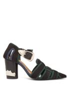 Matchesfashion.com Toga - Neoprene Strap Ankle Boots - Womens - Black Green