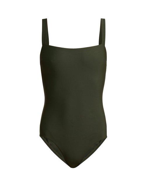 Matchesfashion.com Matteau - The Square Swimsuit - Womens - Dark Green