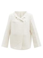 Ladies Rtw Totme - Notched-lapel Cotton-blend Boucl Jacket - Womens - Ivory