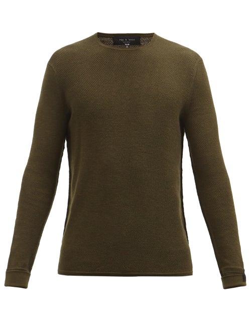 Rag & Bone - Collin Merino Wool-blend Sweater - Mens - Khaki