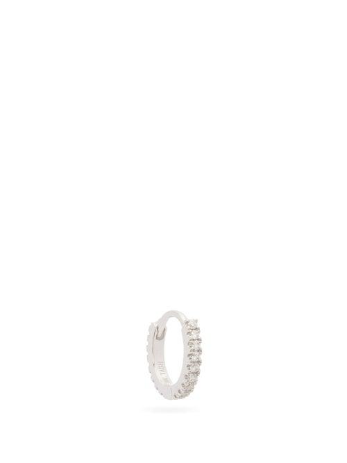 Matchesfashion.com Maria Tash - Eternity Diamond & 18kt White-gold Single Earring - Womens - White Gold