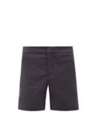 Orlebar Brown - Bulldog Avalon Cotton-blend Shorts - Mens - Grey
