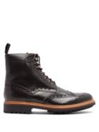 Matchesfashion.com Grenson - Fred Leather Brogue Boots - Mens - Black