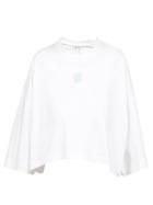 Loewe - Anagram-embroidered Cropped Jersey T-shirt - Womens - White
