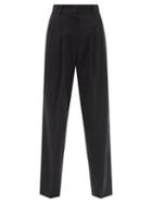 The Frankie Shop - Gelso Pleated Tailored Trousers - Womens - Black