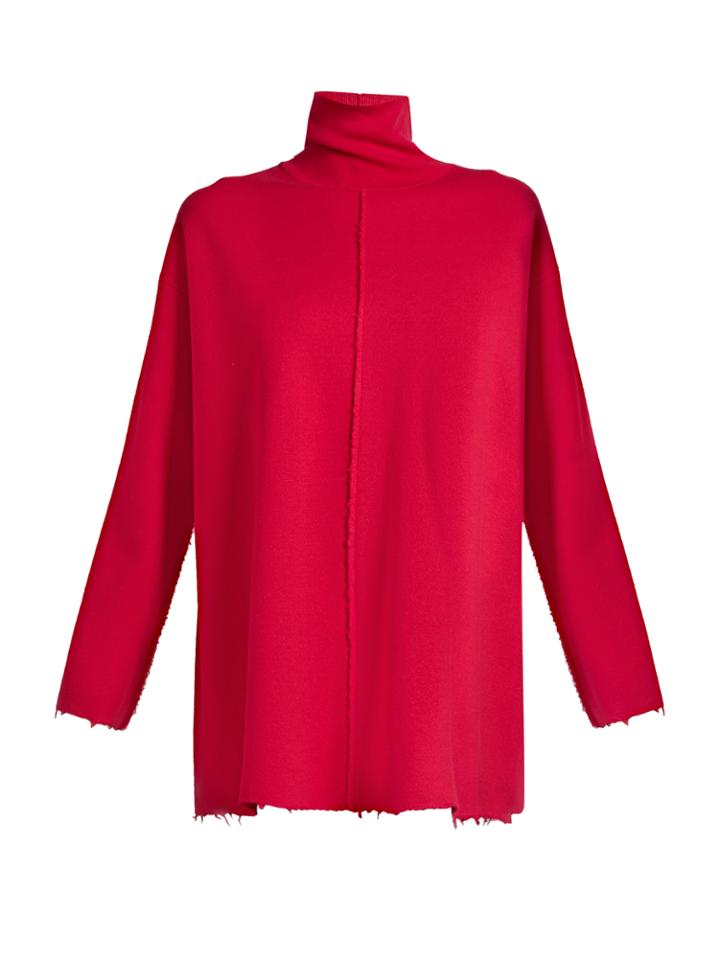 Stella Mccartney Roll-neck Raw-edge Sweater