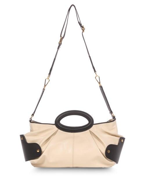 Matchesfashion.com Marni - Balloon Leather Handbag - Womens - White Black