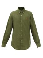 Polo Ralph Lauren - Logo-embroidered Linen Shirt - Mens - Green